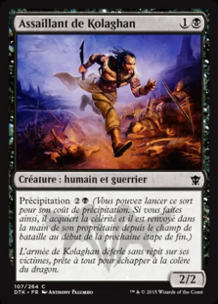 Assaillant de Kolaghan, carte Magic DTK 107 — extension Les Dragons de Tarkir