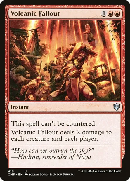 Volcanic Fallout, Magic card CMR 418 — Commander Legends set