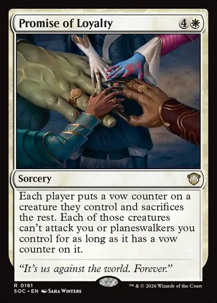 Promise of Loyalty, Magic card SOC 161 — Secrets of Strixhaven Commander set