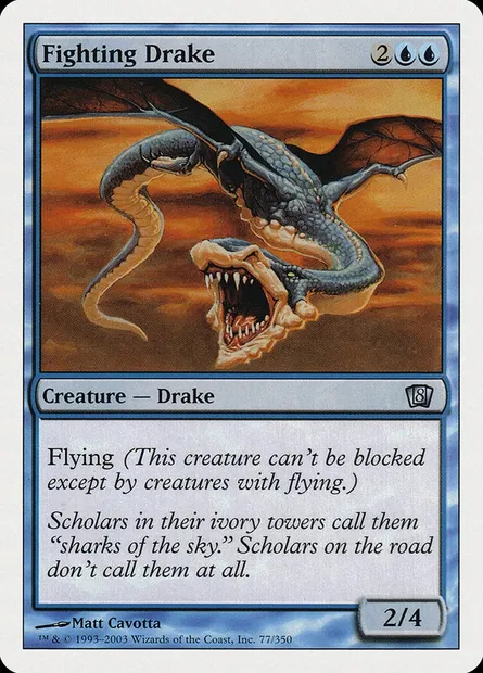 Drakôn combattant, carte Magic 8ED 77 — extension Huitième Edition