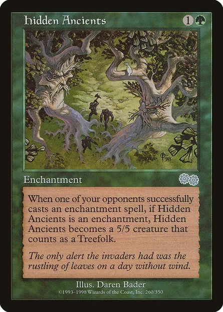 Entciens cachés, carte Magic USG 260 — extension Epopée d'Urza
