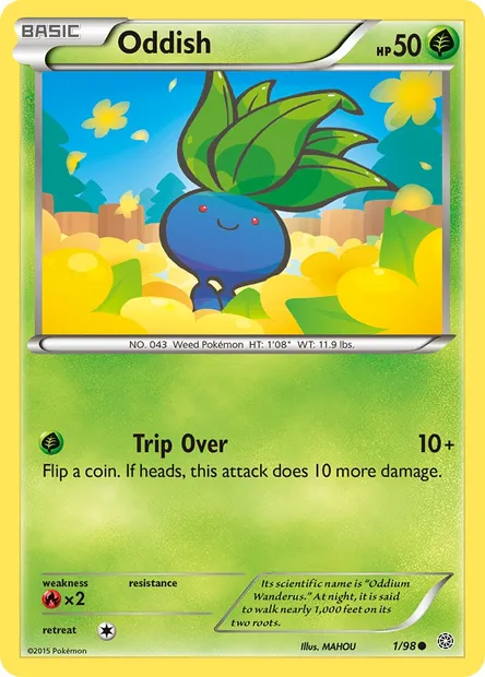Oddish, Pokémon card AOR 1 — Ancient Origins set