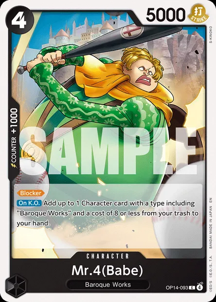 Mr.4(Babe), One Piece card OP14-093 — THE AZURE SEA’S SEVEN set