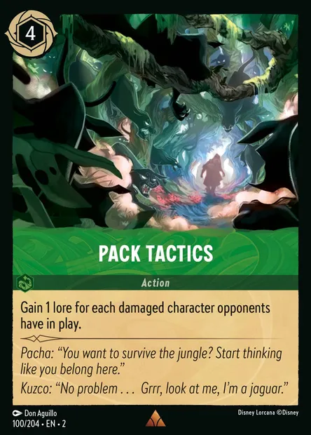 Pack Tactics, Disney Lorcana card CH2-100 — Rise of the Floodborn set