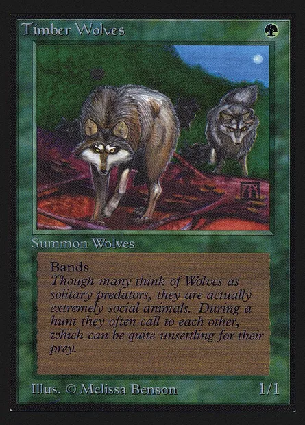 Timber Wolves, Magic card CEI 220 — Intl. Collectors' Edition set