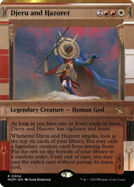 Djeru and Hazoret, Magic card MOM 304 — March of the Machine set