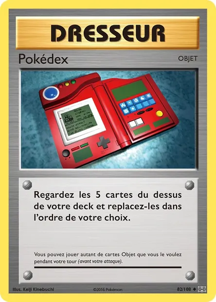 Pokédex, carte Pokémon EVO 82 — extension Évolutions