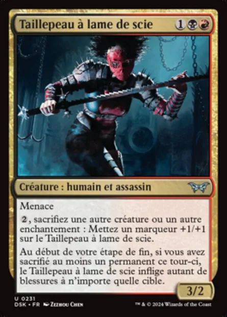 Taillepeau à lame de scie, carte Magic DSK 231 — extension Duskmourn: House of Horror