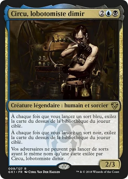 Circu, lobotomiste dimir, carte Magic GK1 9 — extension GRN Guild Kit