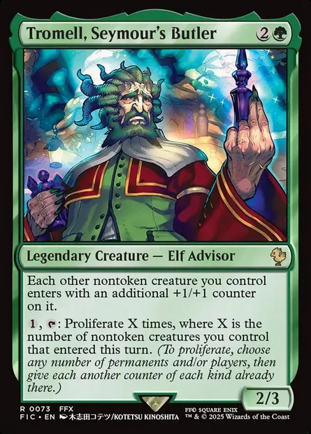 Tromell, Seymour's Butler, Magic card FIC 73 — Final Fantasy Commander set