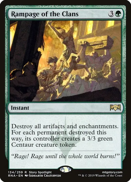 Rampage of the Clans, Magic card RNA 134 — Ravnica Allegiance set