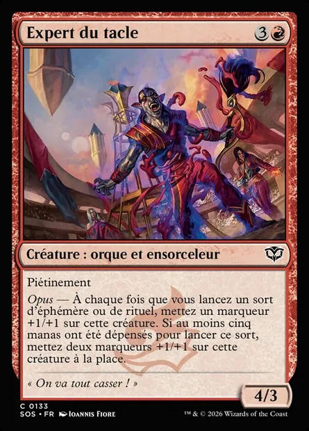 Expert du tacle, carte Magic SOS 133 — extension Secrets of Strixhaven