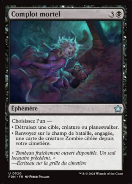 Complot mortel, carte Magic FDN 520 — extension Foundations