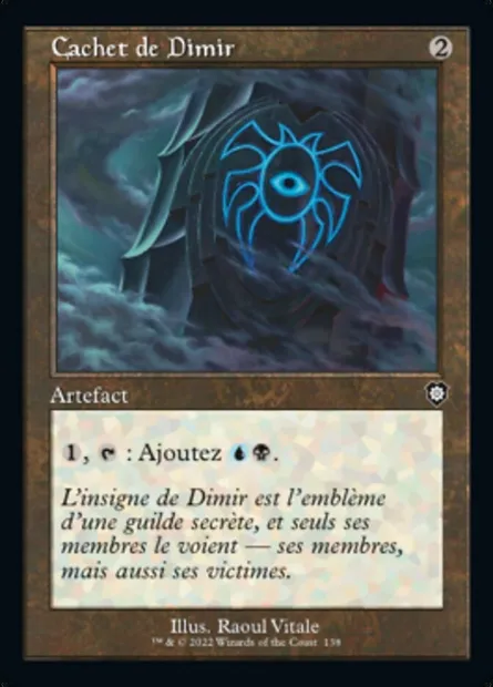 Cachet de Dimir, carte Magic BRC 138 — extension The Brothers' War Commander