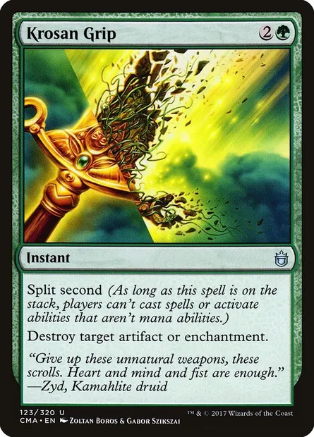Krosan Grip, Magic card CMA 123 — Commander Anthology set