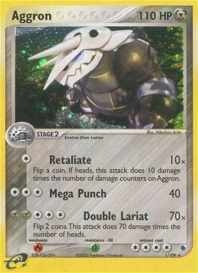 Aggron, Pokémon card RS 1 — Ruby & Sapphire set