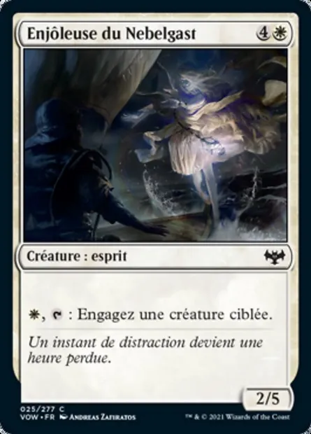 Enjôleuse du Nebelgast, carte Magic VOW 25 — extension Innistrad : noce écarlate