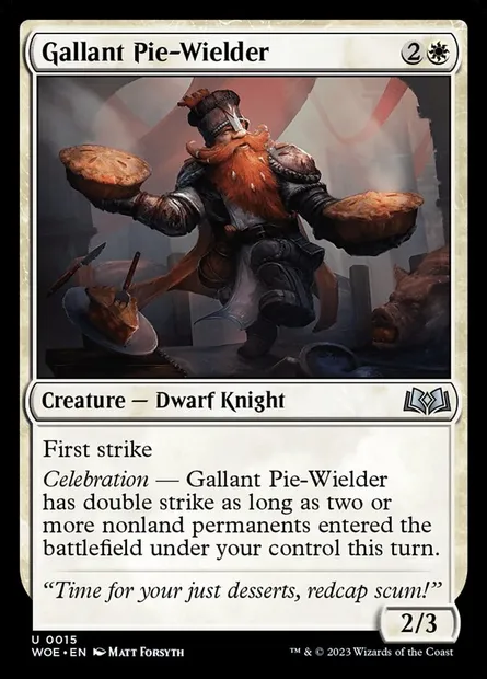 Gallant Pie-Wielder, Magic card WOE 15 — Wilds of Eldraine set