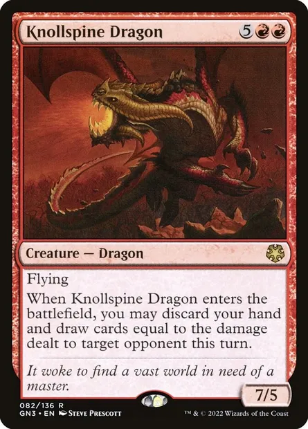 Knollspine Dragon, Magic card GN3 82 — Game Night: Free-for-All set