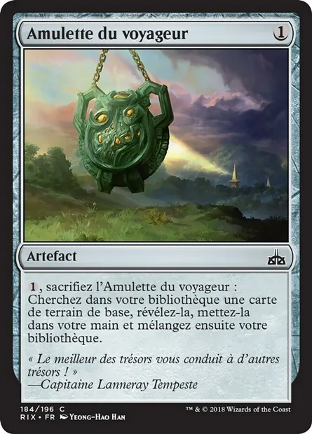 Amulette du voyageur, carte Magic RIX 184 — extension Les combattants d'Ixalan
