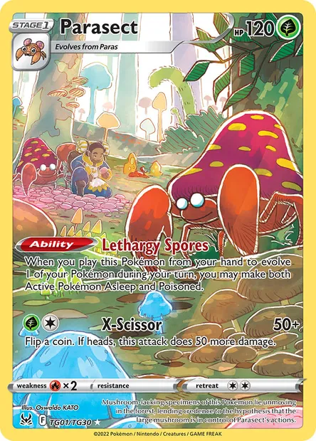 Parasect, Pokémon card LOR TG01 — Lost Origin set