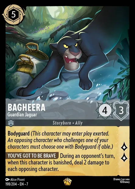 Bagheera - Guardian Jaguar, Disney Lorcana card CH7-198 — Archazia's Island set