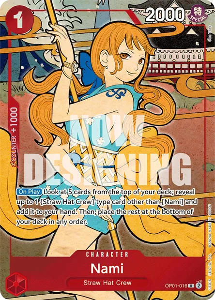 Nami, carte One Piece OP01-016 — extension ROMANCE DAWN