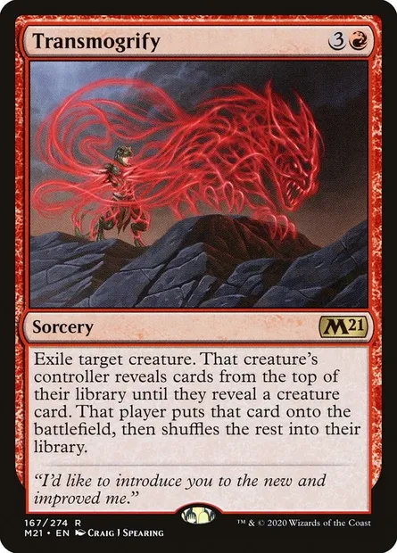 Transmogrify, Magic card M21 167 — Core Set 2021 set