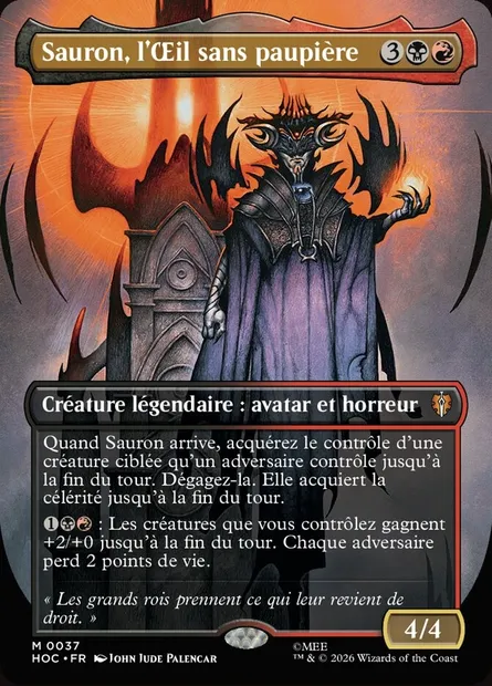 Sauron, l'Œil sans paupière, carte Magic HOC 37 — extension The Hobbit Eternal