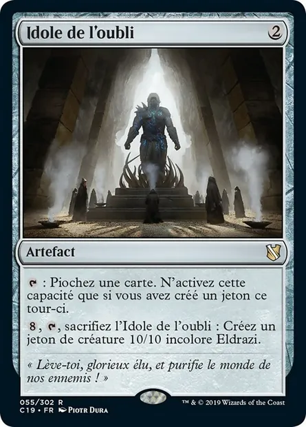 Idole de l'oubli, carte Magic C19 55 — extension Commander 2019