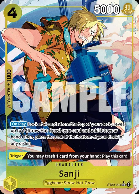 Sanji, One Piece card ST29-004 — Egghead set