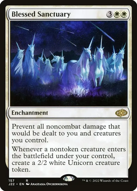 Blessed Sanctuary, Magic card J22 157 — Jumpstart 2022 set