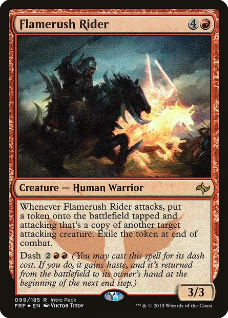 Cavalier courseflamme, carte Magic PFRF 99 — extension Fate Reforged Promos