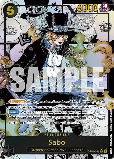 Sabo, carte One Piece OP04-083 — extension KINGDOMS OF INTRIGUE