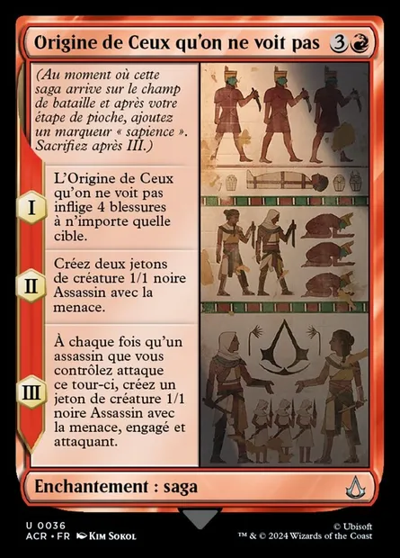 Origine de Ceux qu'on ne voit pas, carte Magic ACR 36 — extension Assassin's Creed