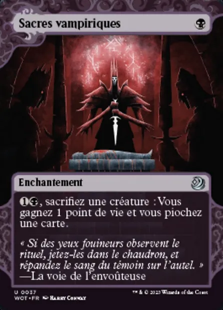 Sacres vampiriques, carte Magic WOT 37 — extension Wilds of Eldraine: Enchanting Tales