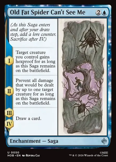 Old Fat Spider Can't See Me, Magic card HOB 50 — The Hobbit set