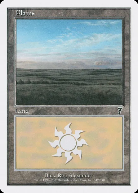 Plains, Magic card 7ED 342 — Seventh Edition set