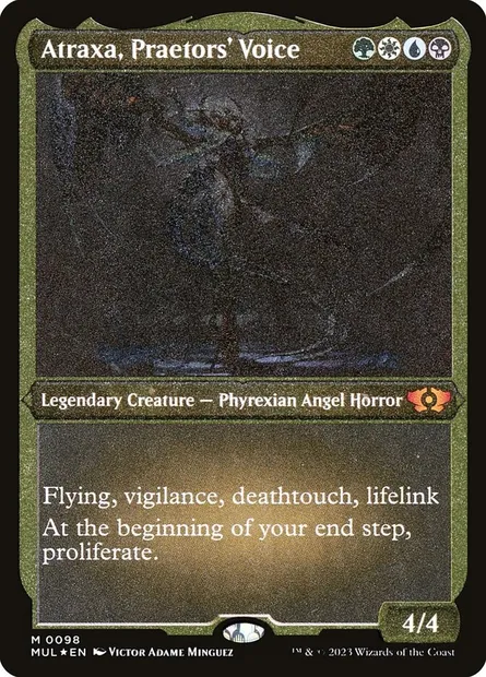 Atraxa, Praetors' Voice, Magic card MUL 98 — Multiverse Legends set