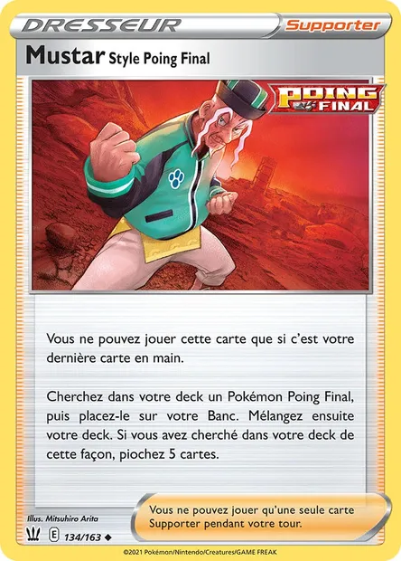 Mustar Style Poing Final, carte Pokémon BST 134 — extension Styles de combat
