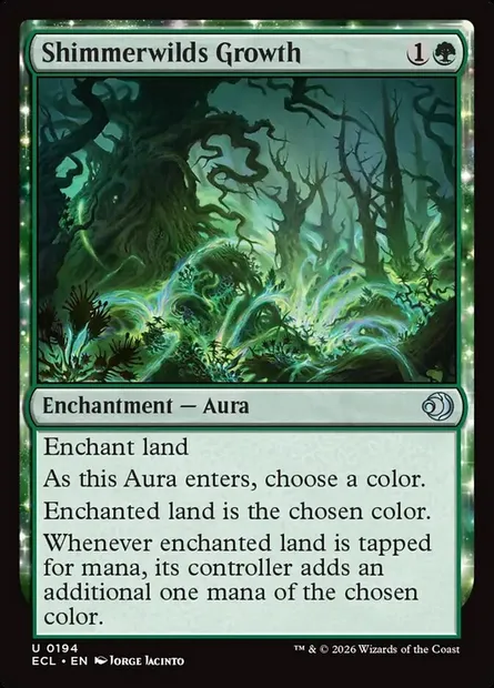 Shimmerwilds Growth, Magic card ECL 194 — Lorwyn Eclipsed set