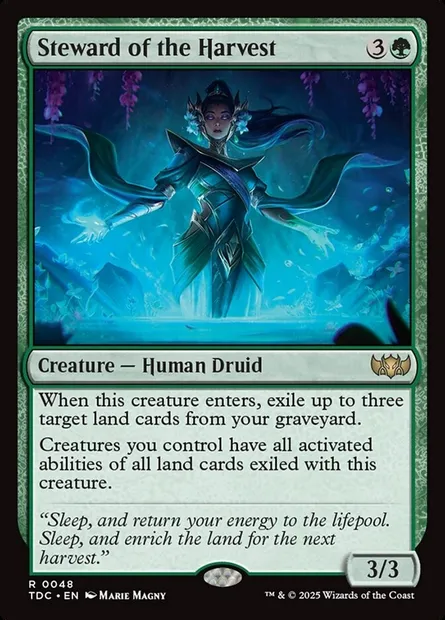 Steward of the Harvest, Magic card TDC 48 — Tarkir: Dragonstorm Commander set