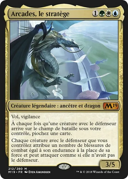 Arcades, le stratège, carte Magic M19 212 — extension Core Set 2019