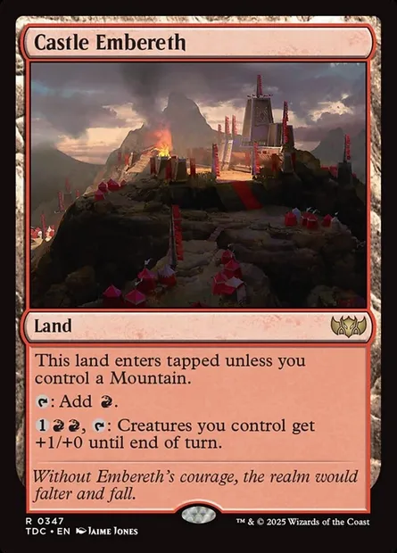 Castle Embereth, Magic card TDC 347 — Tarkir: Dragonstorm Commander set