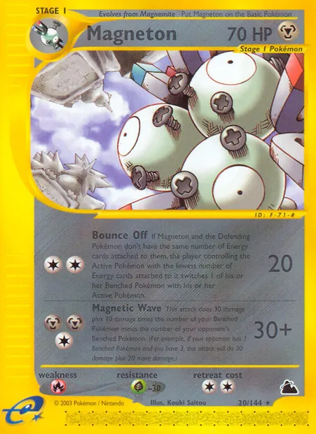 Magnéton, carte Pokémon SK 20 — extension Skyridge