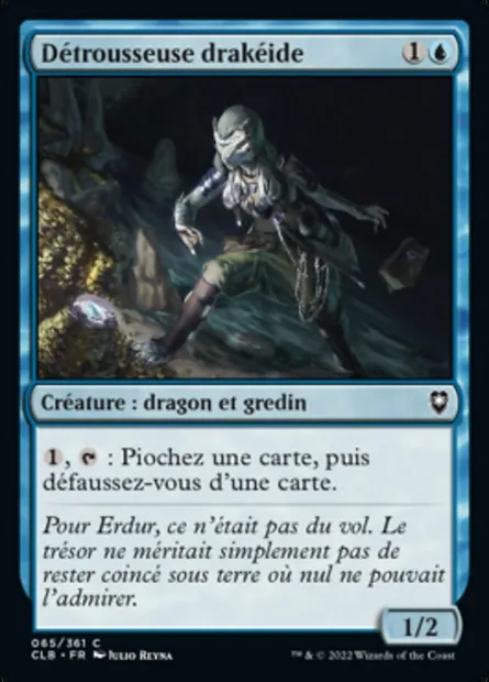 Détrousseuse drakéide, carte Magic CLB 65 — extension Commander Légendes : la bataille de la Porte de Baldur