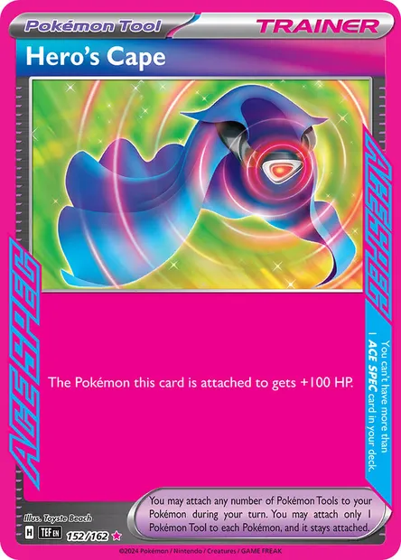 Hero's Cape, Pokémon card TEF 152 — Temporal Forces set