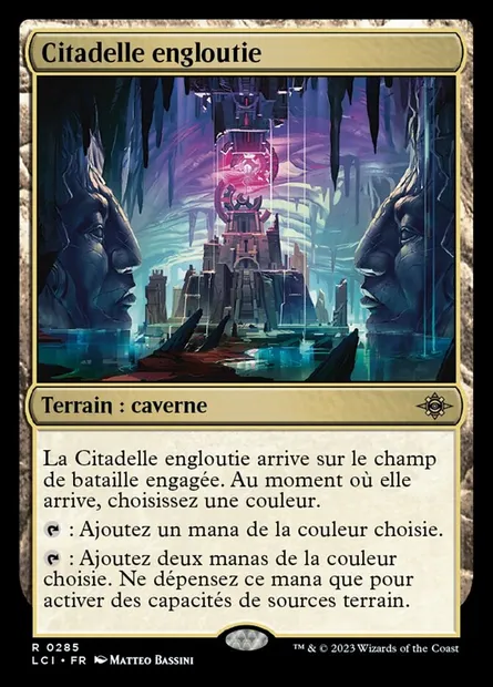 Citadelle engloutie, carte Magic LCI 285 — extension The Lost Caverns of Ixalan