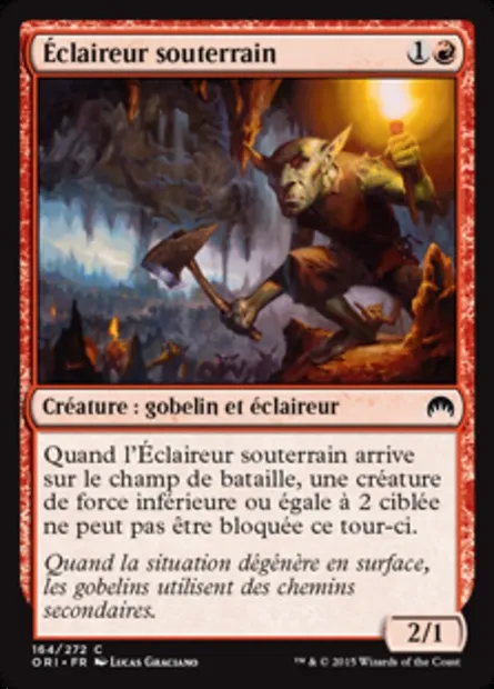 Éclaireur souterrain, carte Magic ORI 164 — extension Magic Origines
