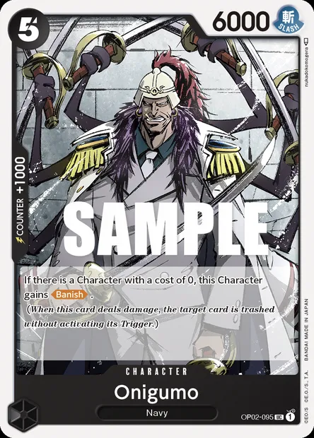 Onigumo, One Piece card OP02-095 — PARAMOUNT WAR set